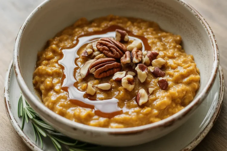 Slow Cooker Pumpkin Pie Oatmeal