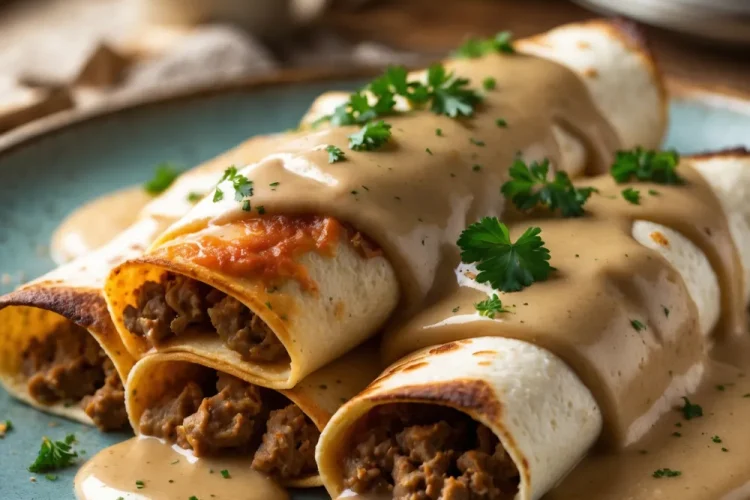 Southern Breakfast Enchiladas with Sausage Gravy
