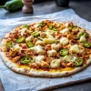 Spicy Chicken and Pickled Jalapeño Pizza