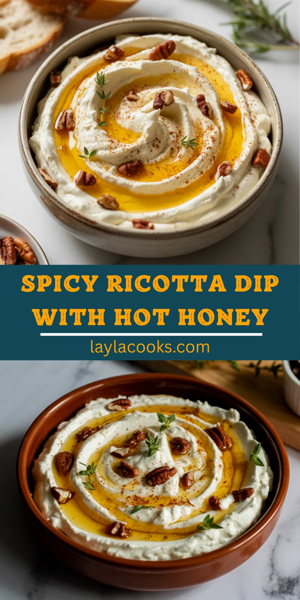 Spicy Ricotta Dip with Hot Honey