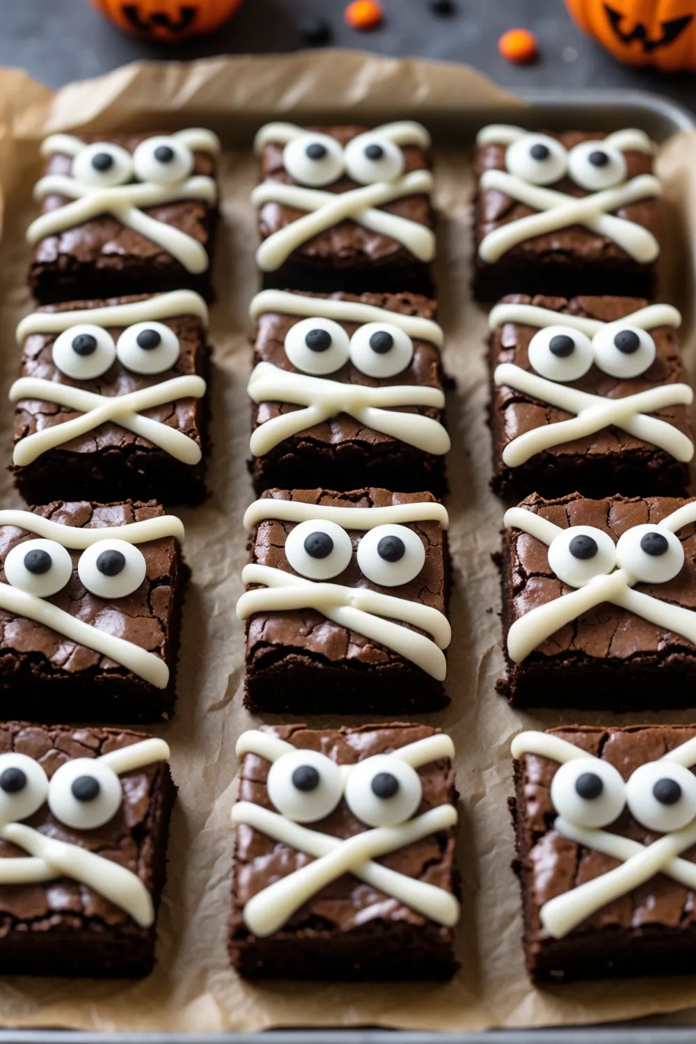 Spooky Mummy Brownies 