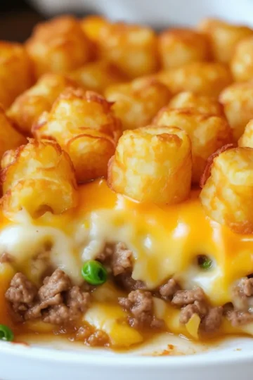 Tater Tot Casserole with Ground Beef