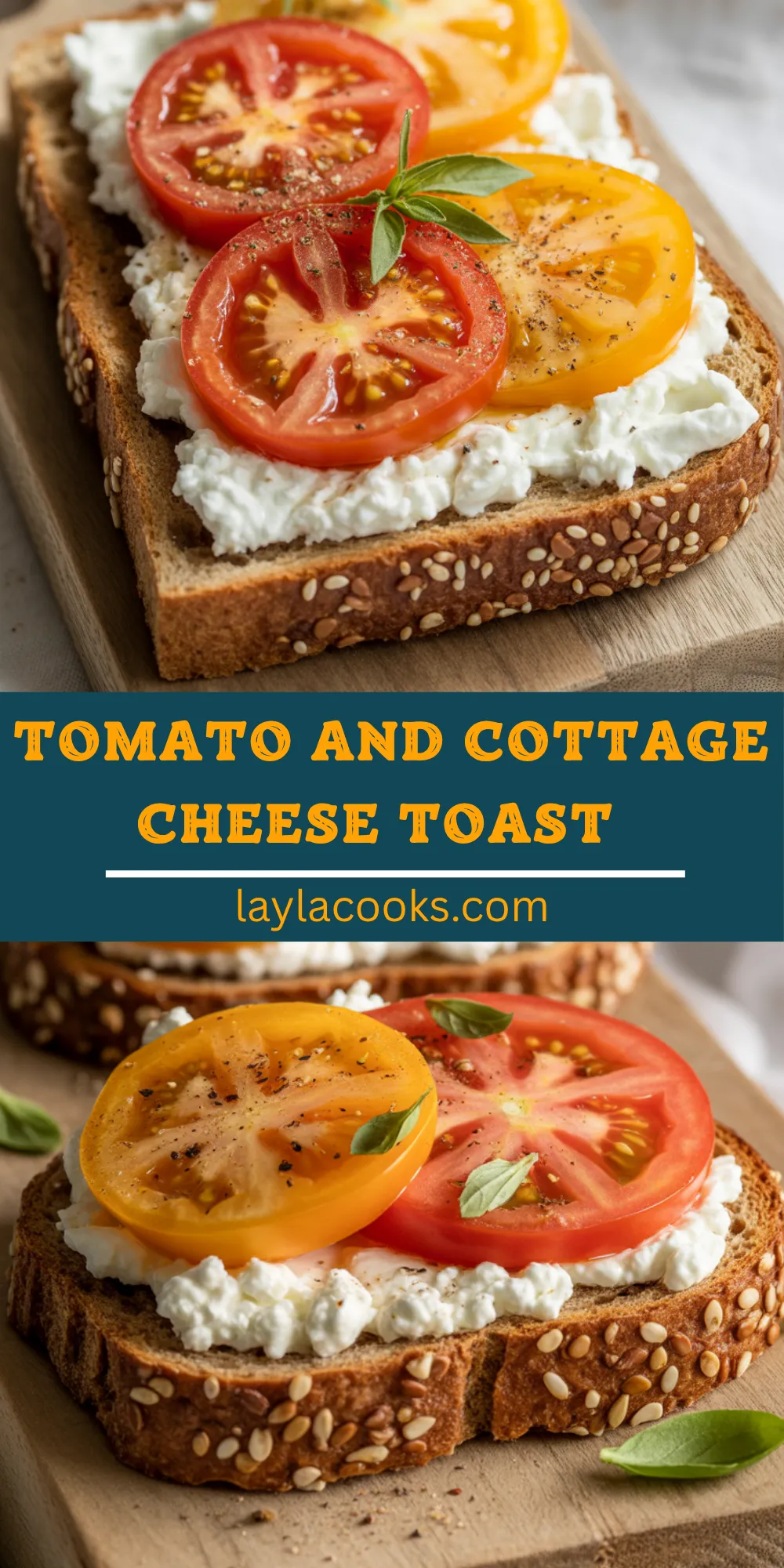 Tomato and Cottage Cheese Toast