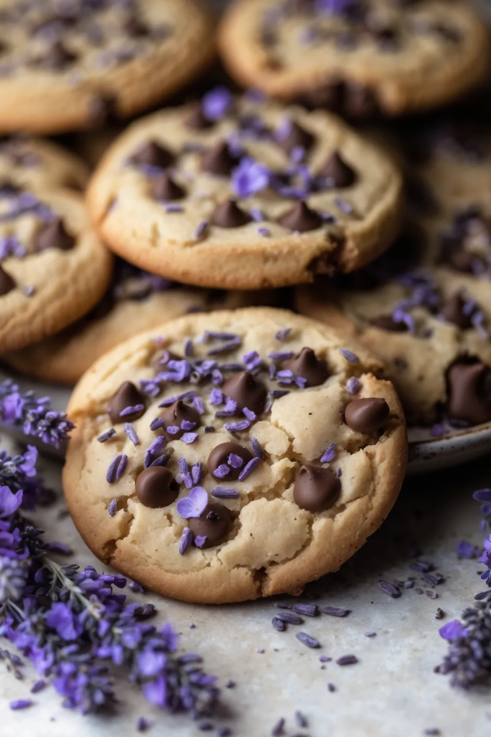 lavender Chocolate Chip Cookies 