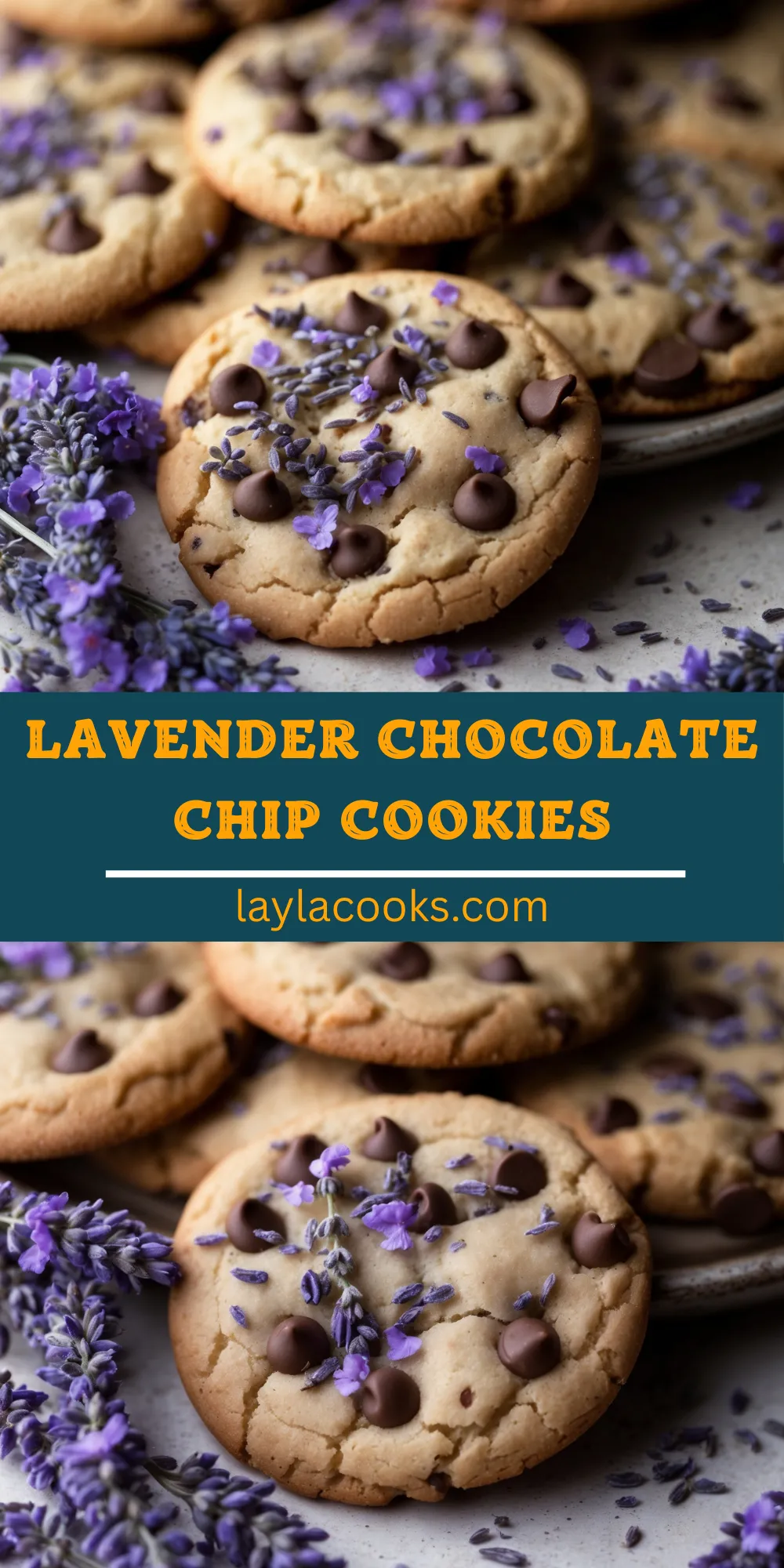 lavender Chocolate Chip Cookies 